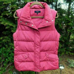Talbots Down Puffer Vest with Snap-Close Pockets